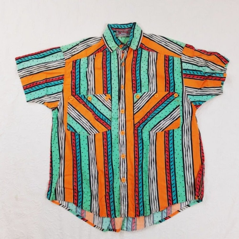 Awesome Rad Vintage a-ha NYC Camp Shirt